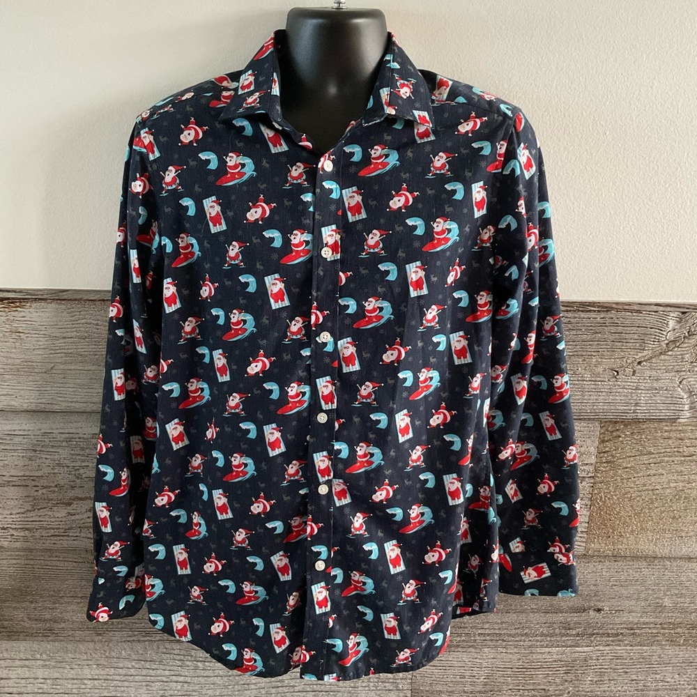 Simon Banks Surfing Santa at the Beach Santa Size Medium 15.5” (L1)